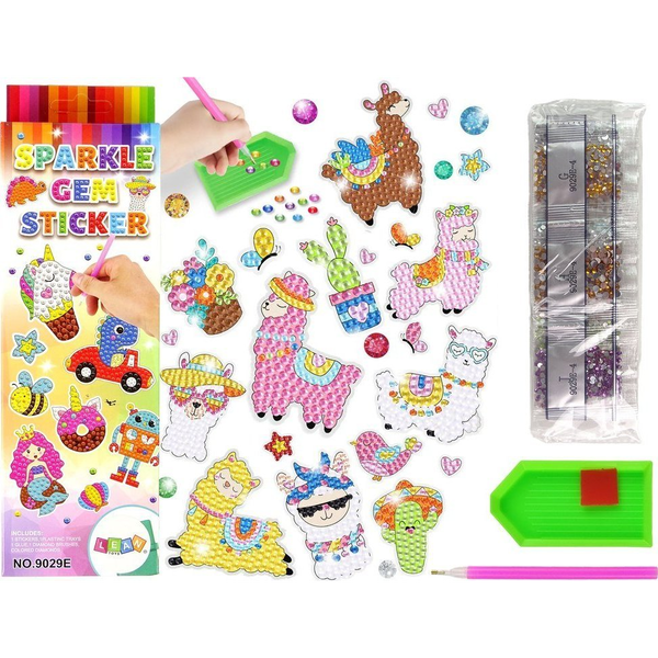 Gyémánt Hímzés Lama Animals Mozaik Matricák Készlete 14968