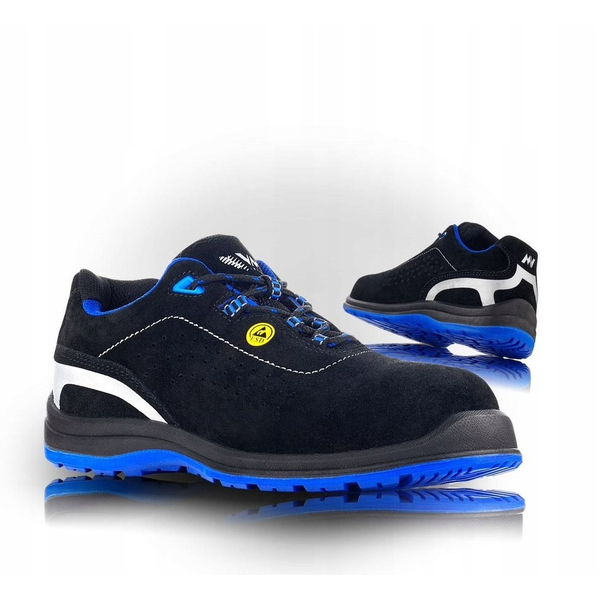 Półbuty ochronne VM FOOTWEAR Rimini 2185-S1P ESD, rozm. 43, czarno-niebieskie
