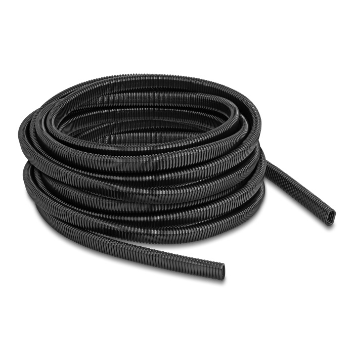 Delock Műanyag kábel védőborítást biztosító ovális alakú hajlékony vezeték 13,6 x 6,3 mm - hossza 10 m fekete (60620) (60620)
