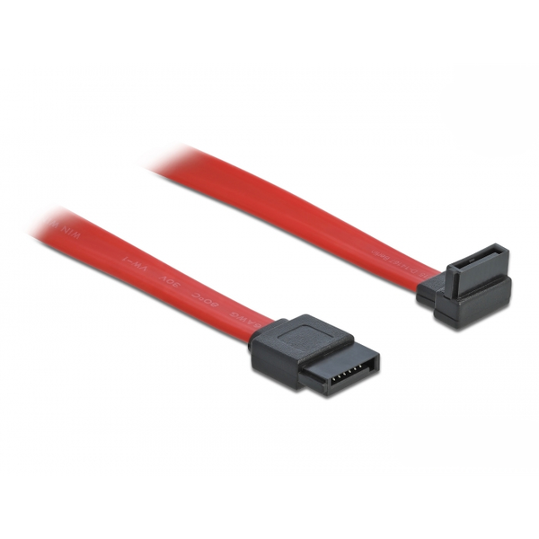 DELOCK SATA-Kabel SATA -> SATA up St/St 0.30m rot