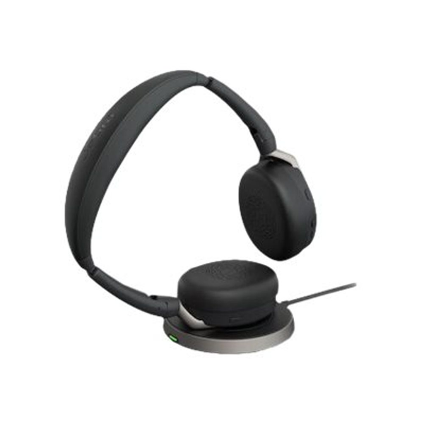 Jabra Evolve2 65 Flex Sluchátka s mikrofonem Kabelový a bezdrátový Přes hlavu Kancelář / call centrum Bluetooth Černá