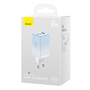 Baseus GaN3 Pro 2xUSB-C USB wall charger 65W 1m kábel kék (CCGP050103)