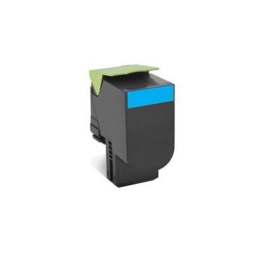 Lexmark 80C2HCE cartuccia toner 1 pz Originale Ciano