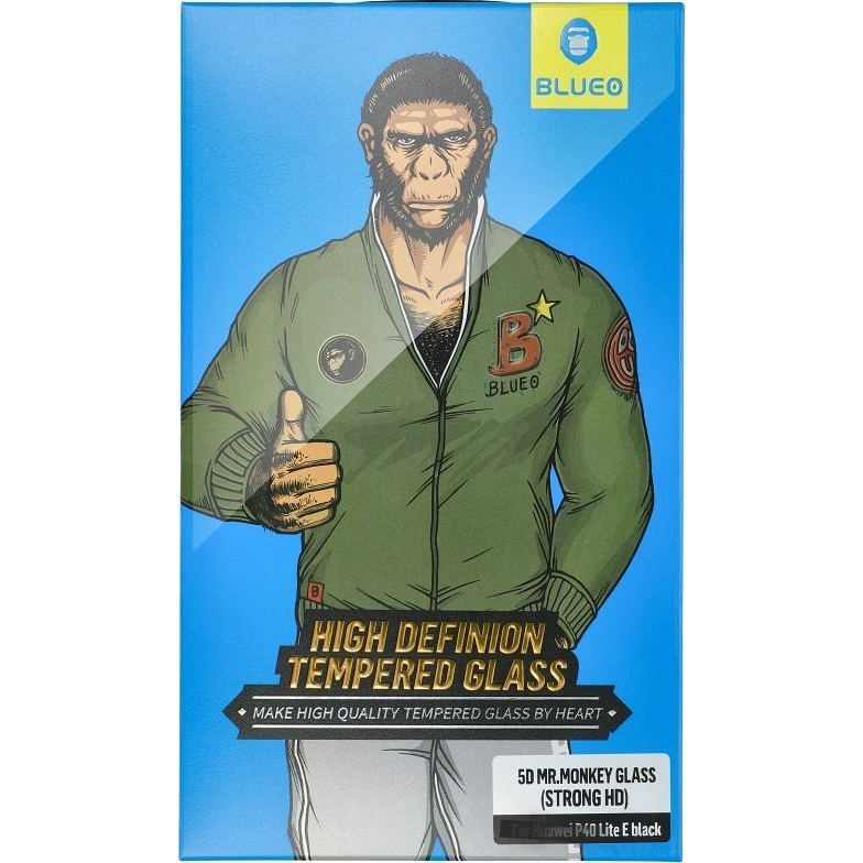Blueo 5D Mr. Monkey Glass - Apple iPhone 15 Pro Fekete (Strong Hd) Fólia ( )