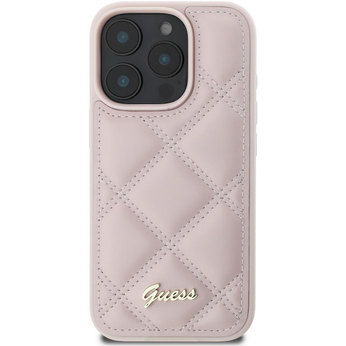 Guess PU Leather Quilted iPhone 16 Pro Max Pink tok (GUHCP16XPSQSQSP)