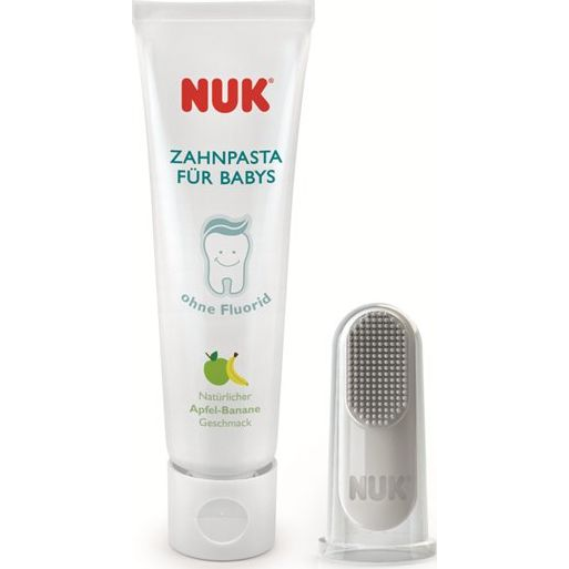 NUK Gyermek fogkrém + ujjra húzható tisztító kesztyű