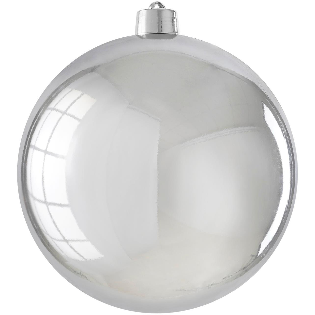 LAALU Karácsonyi dísz - gömb, fényes ezüst, átmérő 20 cm (LAU-6244)