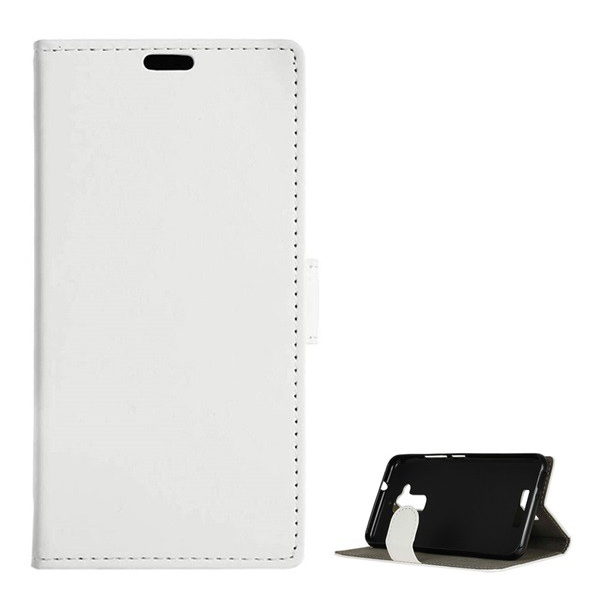 Tok álló, bőr hatású (FLIP, oldalra nyíló, asztali tartó funkció, prémium) FEHÉR [Asus Zenfone 3 Max (ZC520TL)] (5996457675814)