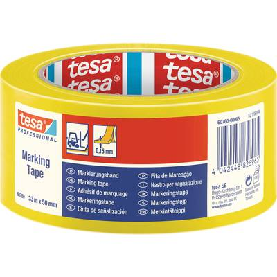 Tesa (60760-00087-15) Jelölő ragasztószalag ® Professional Fekete, Sárga (H x Sz) 33 m x 50 mm 1 db (60760-00087-15)