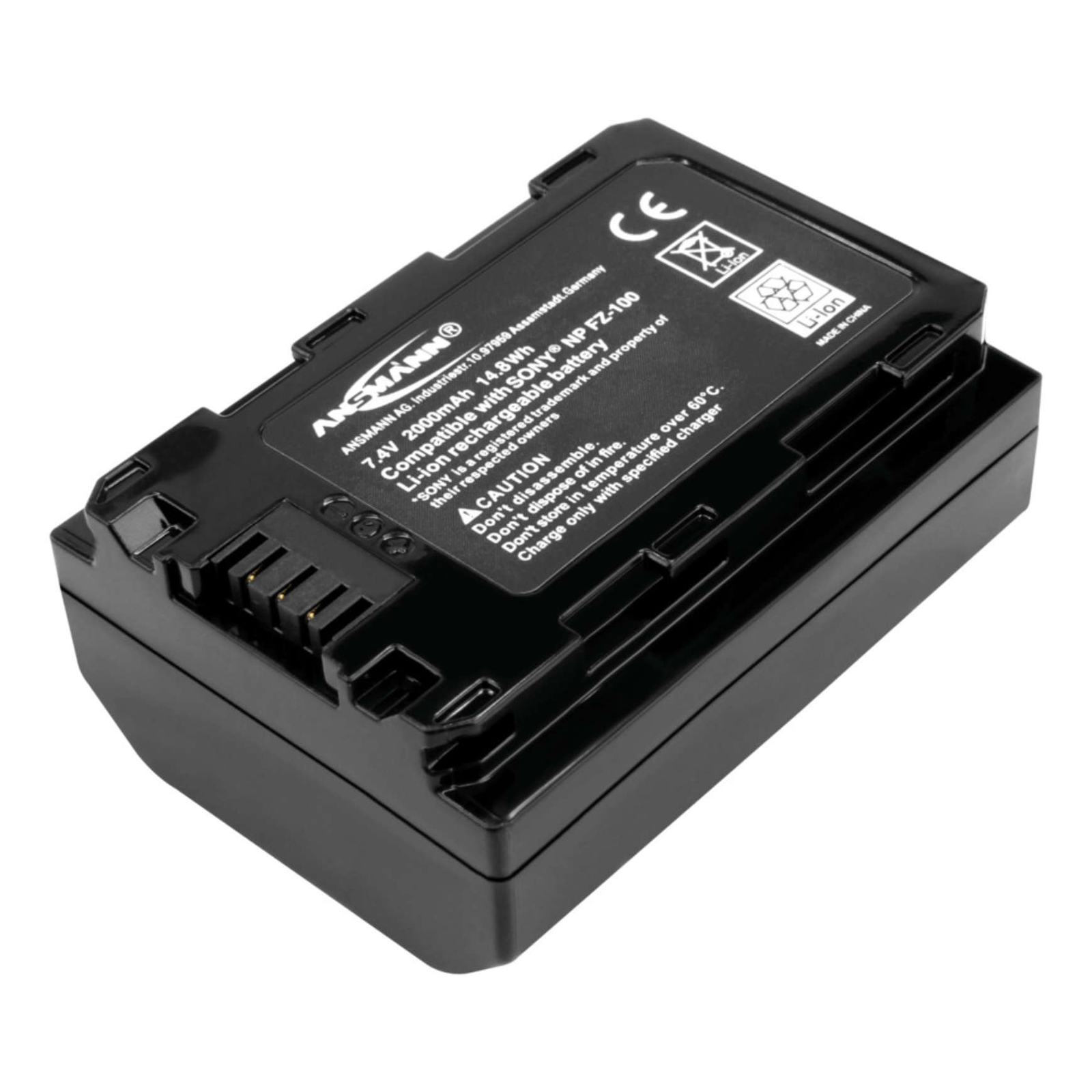 Kamera akku Ansmann Megfelelő eredeti akku NP-FZ100 7.4 V 2000 mAh A-Son NP FZ-100 (1400-0079)