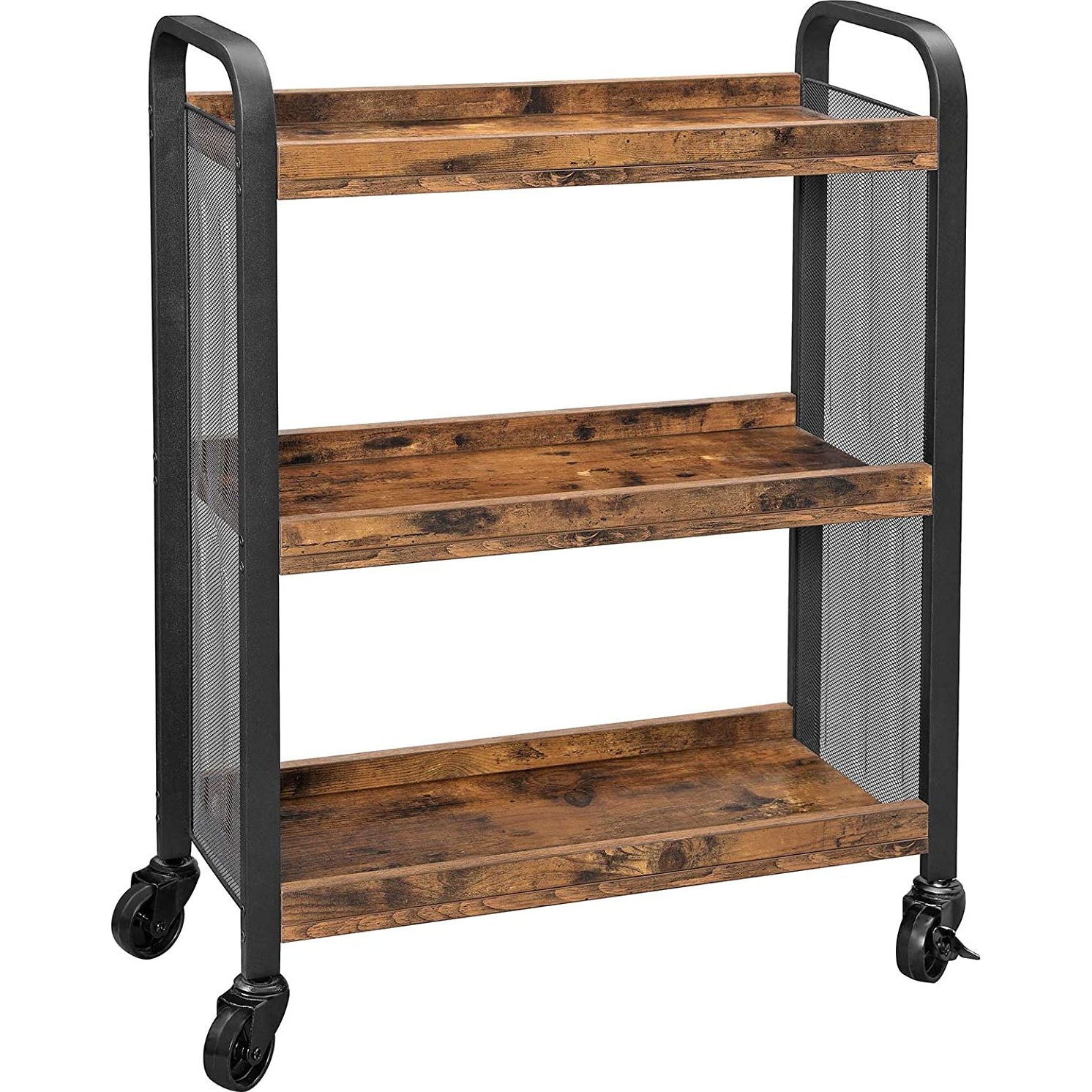 Tálalókocsi, helytakarékos konyhai kocsi görgokkel 66 x 26 x 85 cm (model_2037_1)