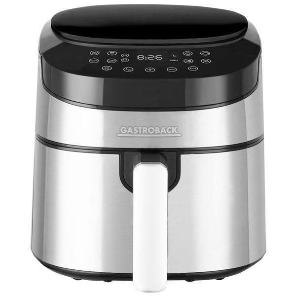 Gastroback Design Air Pro Enkelt 3,7 L Enkeltstående 1300 W Varmluftsteger Sort, Rustfrit stål