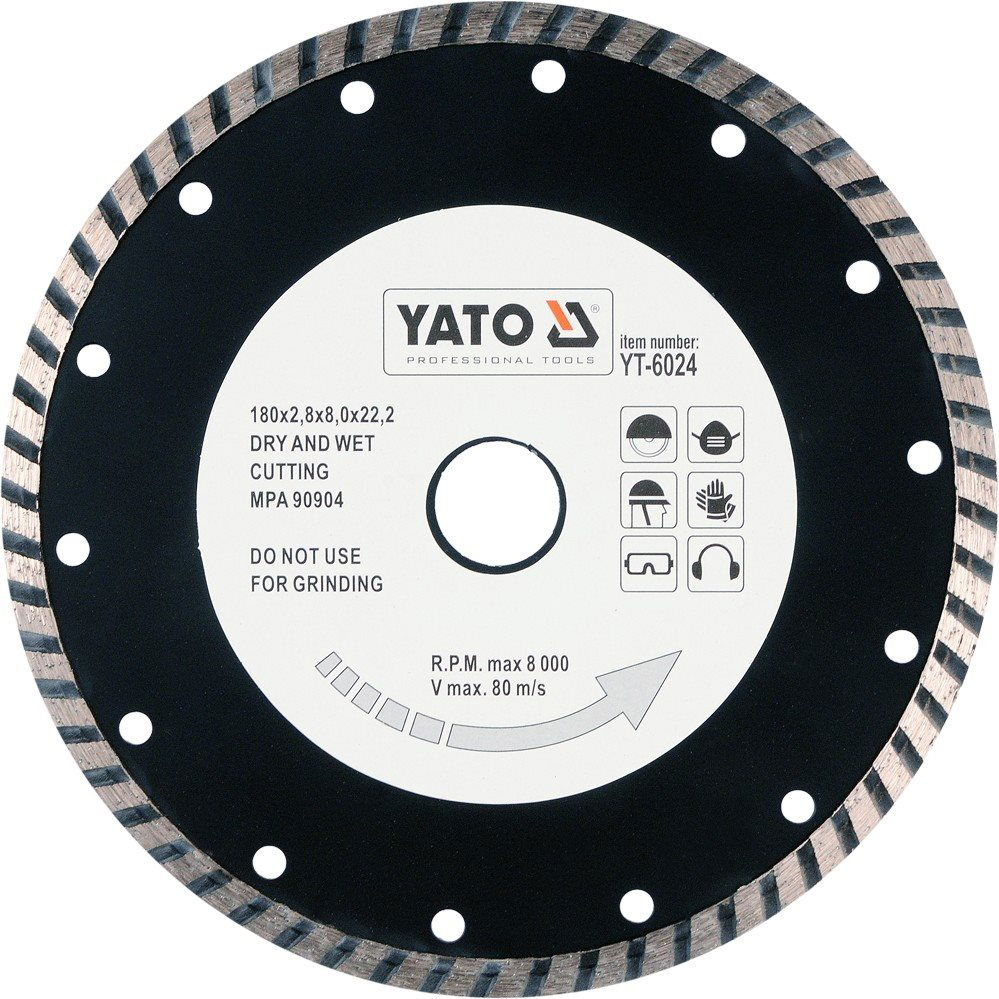 Yato gyémánt korong 180 x 22,2 x 2,8 mm turbó (5906083960246)