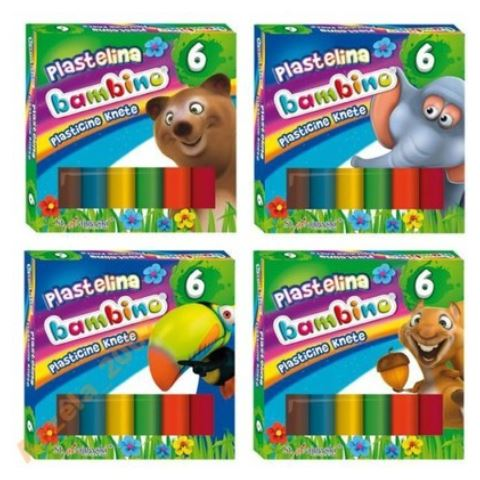 Školská plastelína Bambino 6 farieb