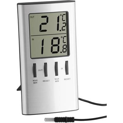 Digitális külső-/belső hőmérő, ezüst, TFA 30.1027 (30.1027)