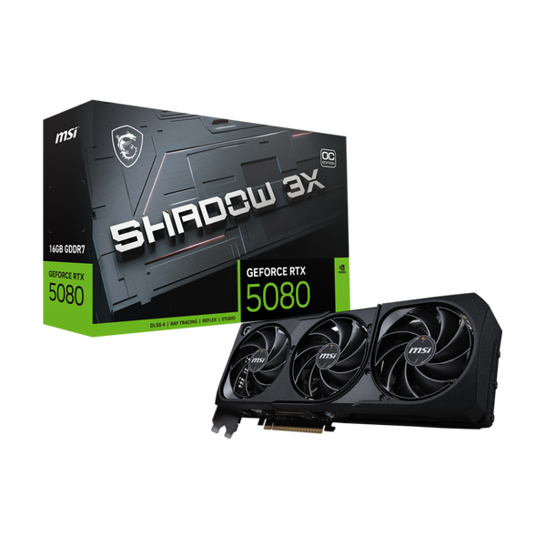 MSI GeForce RTX 5080 16GB GDDR7 Shadow 3X OC Videókártya