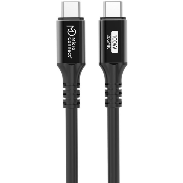 Microconnect USB3.2CC015 USB-kabel USB 3.2 Gen 2x2 0,15 m USB C Sort