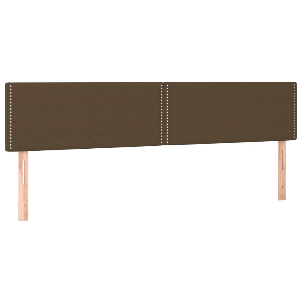 2 db sötétbarna szövet fejtámla 100x5x78/88 cm (345987)