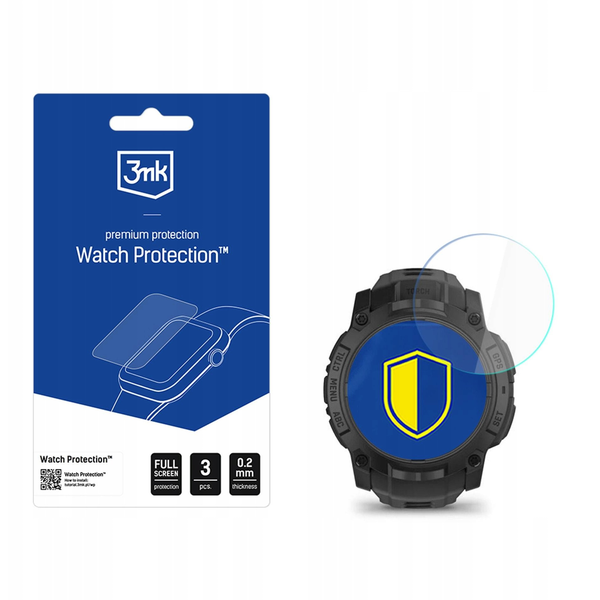 3MK Watch Protection FlexibleGlass Garmin Instinct 3 üvegfólia - Tactical Edition, 50mm