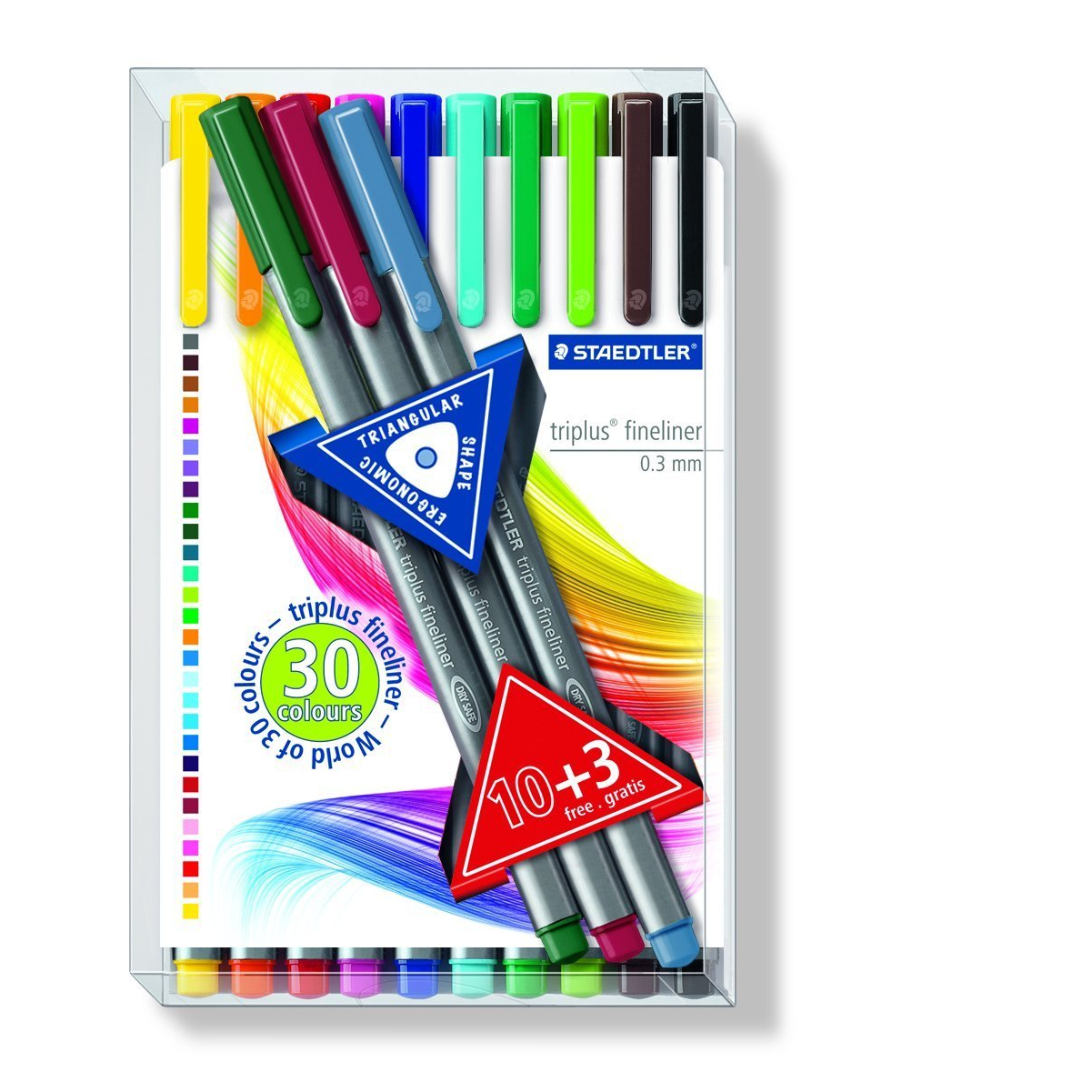 Staedtler Triplus Box 0.3 mm Tűfilc készlet -10 + 3 szín (334 TB13)