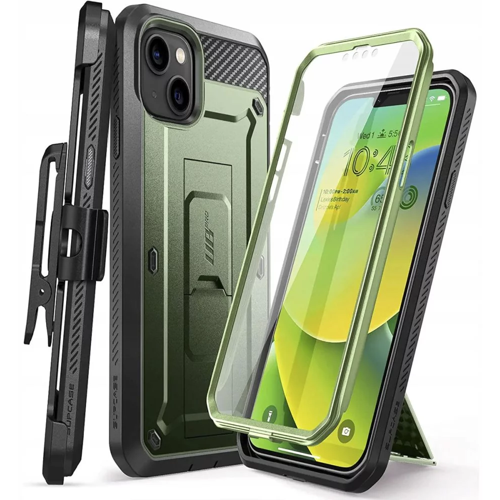 Supcase Unicorn Beetle Pro Apple iPhone 14 Plus Szilikon Tok - Sötétzöld/Fekete (843439119611)