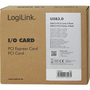 ADA LogiLink PC0057 PCI Express kártya 4 x USB3.0
