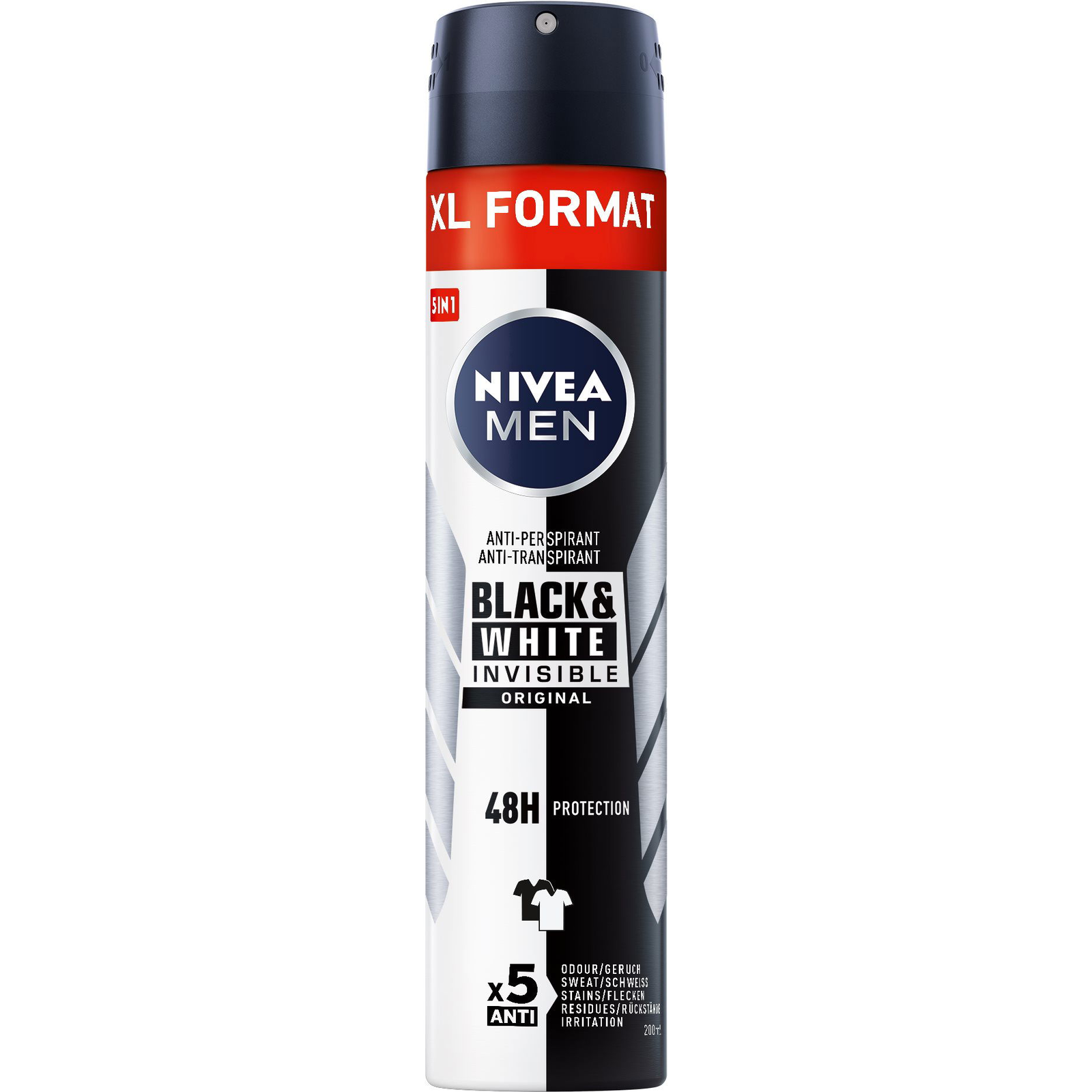 NIVEA MEN Black & White Invisible Original 200 ml (9005800282695)