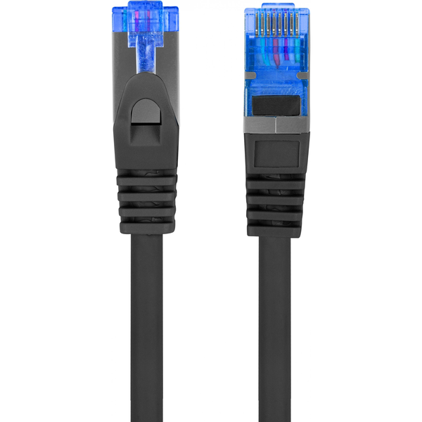 Patchcord Lanberg S/FTP kat.6A 0,25 m LSZH CCA fluke passed černý