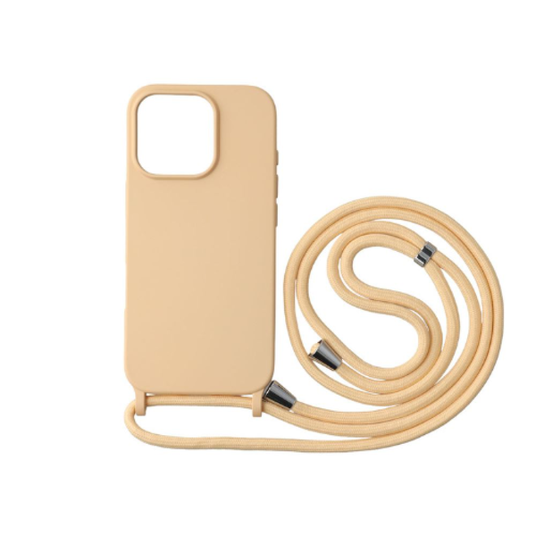 Cellect iPhone 16 Pro Max nyakba akasztható tok barackszínű (CEL-FEST-IPH16PMPEPE)