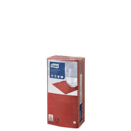 Tork Advanced szalvéta 1/4 hajtogatott 2 rétegű 24x24cm piros  (477826)
