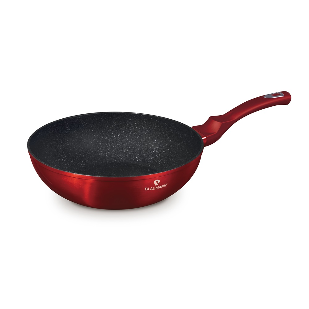 Blauman BL-3983 Wok serpenyő 28cm - Piros (BL-3983)