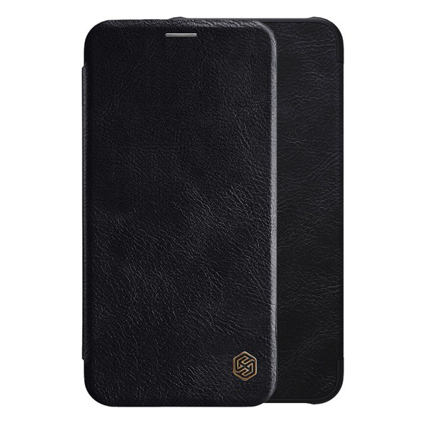 NILLKIN QIN tok álló, bőr hatású (FLIP, oldalra nyíló, bankkártya tartó) FEKETE [Huawei Mate 20 Lite] (5996457806157)