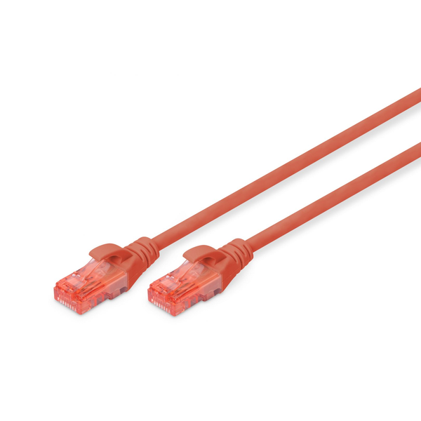 DIGITUS Patchkabel Cat6  U/UTP 2xRJ45  3.0m rot  LSZH