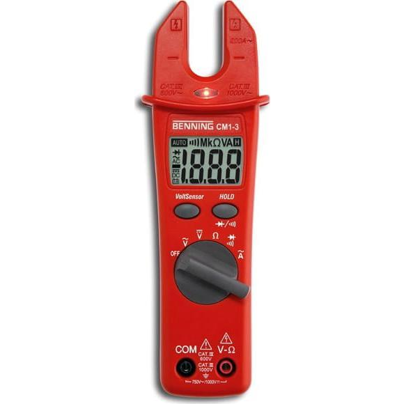 AC váltóáramú lakatfogó multiméter 400A/AC Benning CM 1-3 (BG044063)