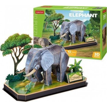 Cubic Fun CUBIC FUN PUZZLE 3D ZWIERZĘTA SŁOŃ.