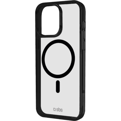 SBS MagFrame Apple iPhone 16 Pro Mágneses Hátlapvédő Telefontok - Átlátszó / Fekete (TEMAGCOLIP1661PK)