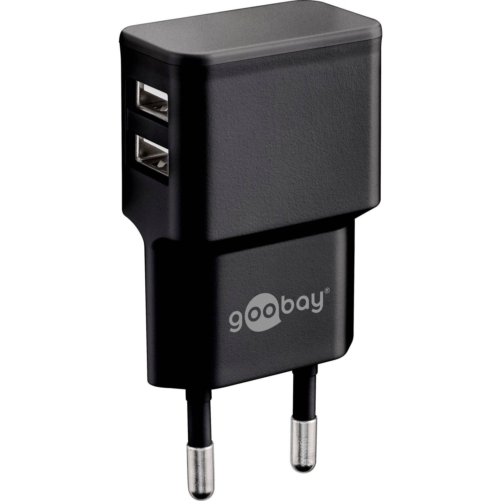 Goobay 44951 Hálózati USB-A töltő - Fekete (5V / 2.4A) (44951)