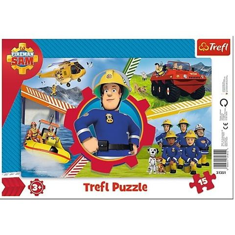 Trefl Sam a tűzoltó: Sam napja 15 db-os keretes puzzle (31351)