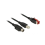 DELOCK PoweredUSB Kab. 24v St > USB-B St + Hosiden 3Pin 3.0m (85489)