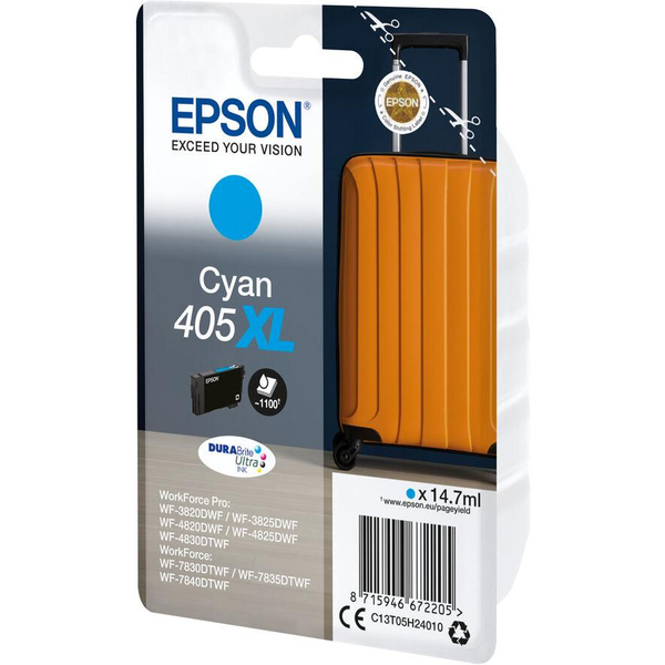Epson 405XL DURABrite Ultra Ink blækpatron 1 stk Original Højt (XL) udbytte Blå