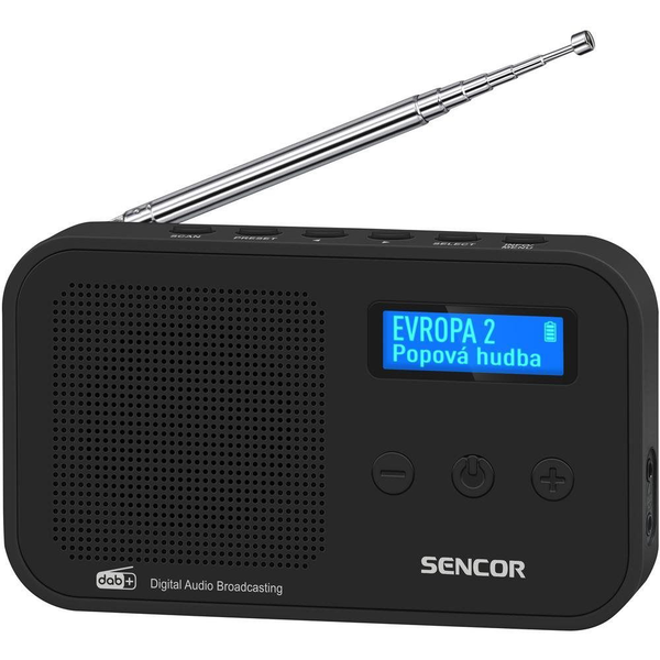 Rádio baterie DAB+, FM Sencor SRD 7200 B