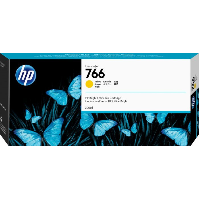 HP 766 300-ml Yellow DesignJet Ink Cartridge tlačová hlava (P2V91A)