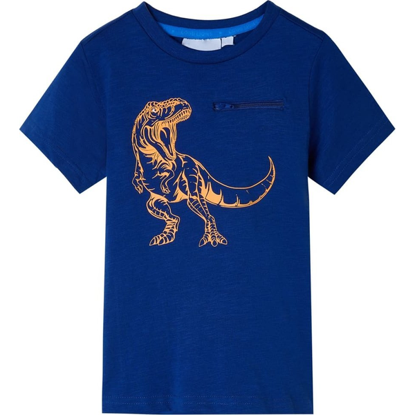 Sötétkék rövid ujjú gyerekpóló 116