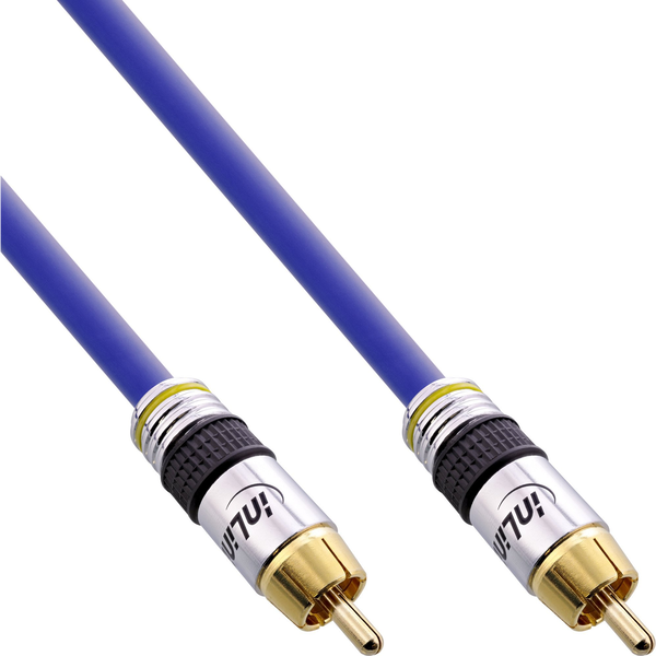 InLine 89850P composite videokabel 0,5 m RCA Blå