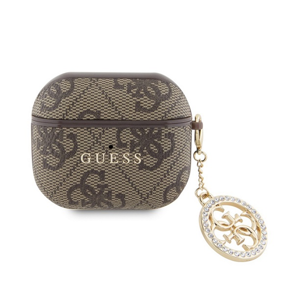 CG MOBILE GUESS SCRIPT CHARMS szilikon tok (textil minta, telefondísz) RÓZSASZÍN Apple AirPods 3 (GUA3P4E4CDW)