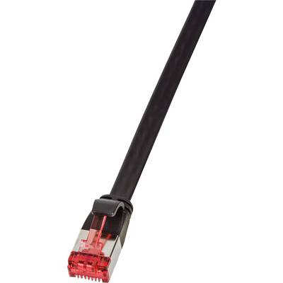 LogiLink Flachpatchkabel 2xRJ45 U/FTP Cat6A 1.00m schwarz