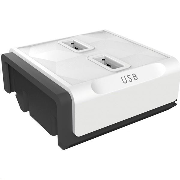 Allocacoc POWERCUBE Power Strip USB modul 2x fehér  (10096/MDUSB2) (10096/MDUSB2)