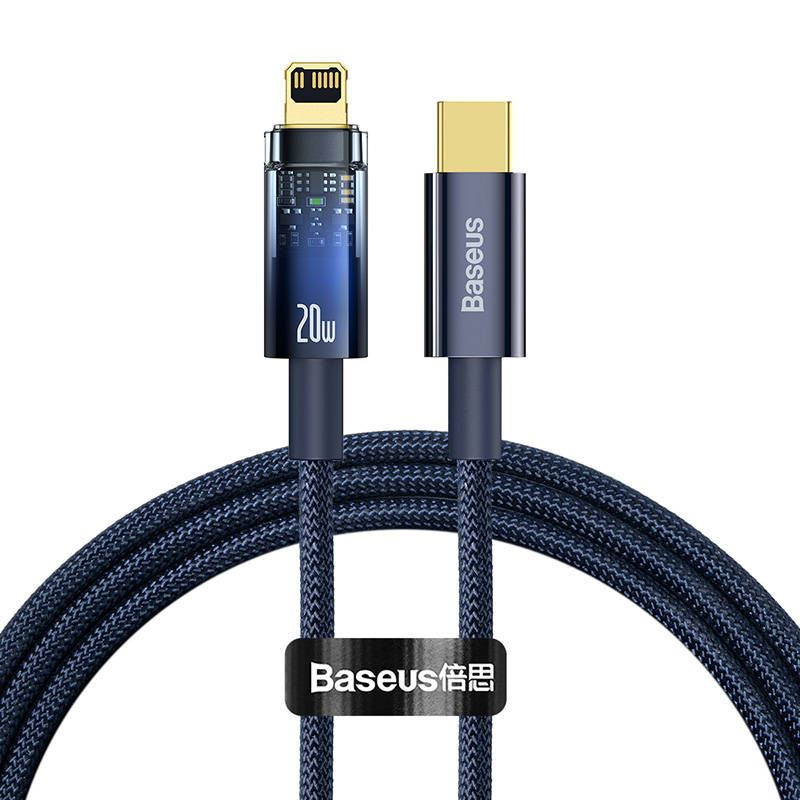 Baseus Explorer USB-C-Lightning kábel 20 W 1m kék (CATS000003) (CATS000003)