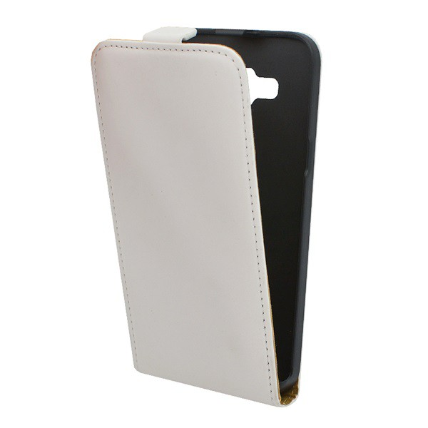 Tok álló, bőr hatású (FLIP, lefelé nyíló) FEHÉR [Samsung Galaxy J5 (2015) SM-J500] (5996457579600)