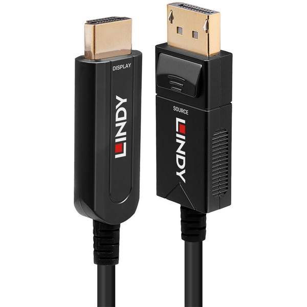 Lindy 38492 videokabel adapter 30 m DisplayPort HDMI Type A (Standard) Sort